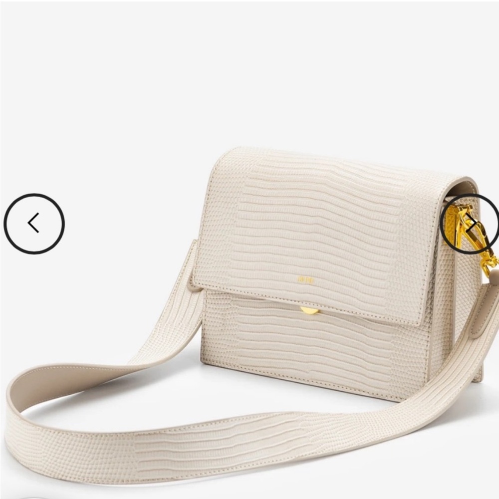 JW PEI Flag Bag in Ivory Lizard